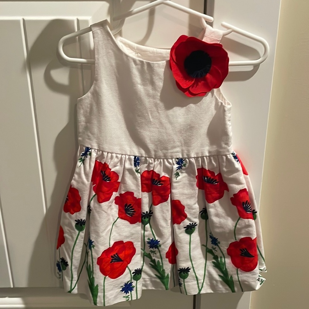 Janie and Jack white floral dress